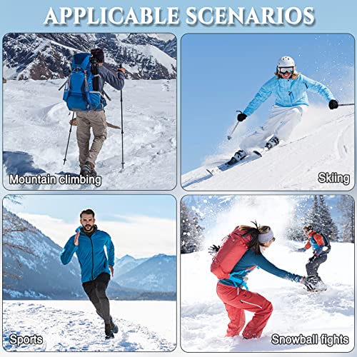 Okstenck Womens Winter Beanie Hat Scarf Set Warm Knit Hats Neck Warmer For Women Thick Fleece Lined Winter Hat Scarfs For Men Light Grey #TOP6