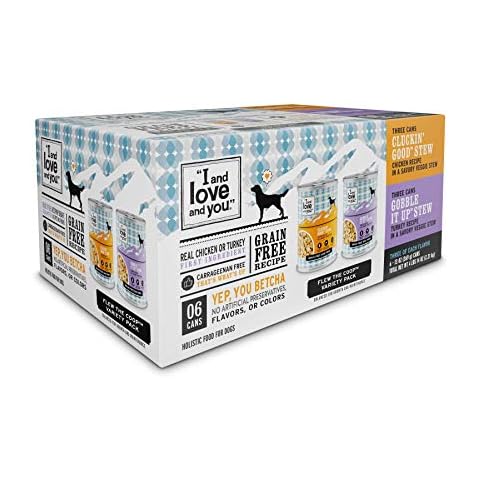 I AND LOVE AND YOU Naked Essentials Wet Dog Food - Chicken + Turkey Variety Pack, 13oz, Pack of 6 Cans Cover