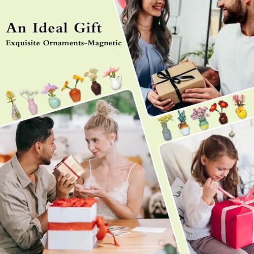 5pcs mini imanes jarrón decorativo para frigorífico miniatura 7