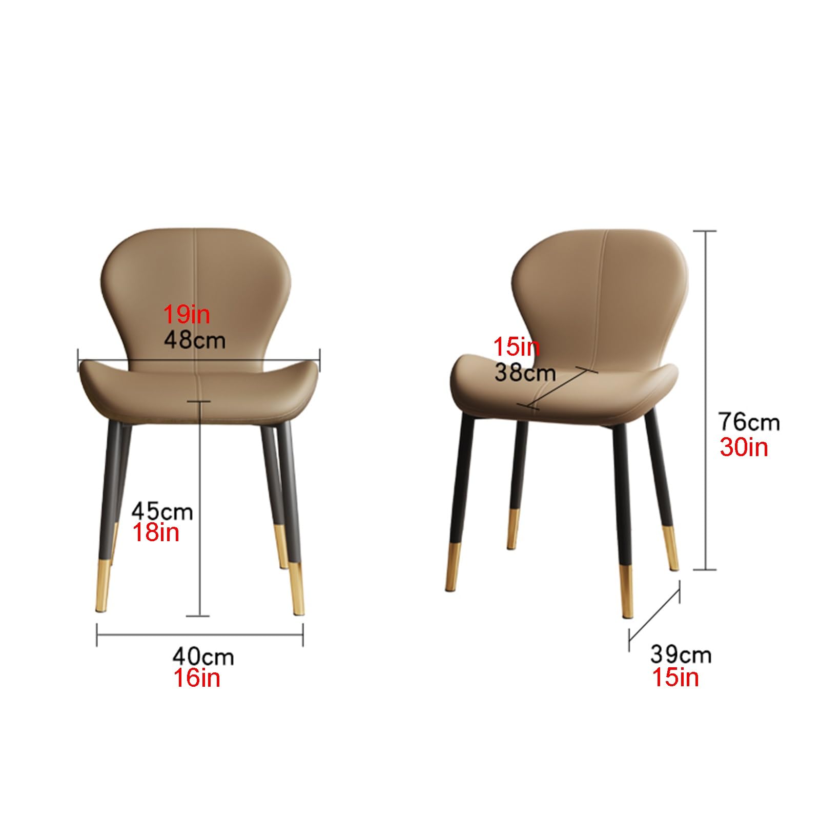Nowoczesne krzesło do jadalni, wyściełane siedzisko PU, pianka o wysokiej gęstości, idealne do restauracji, biur, salonów, sal konferencyjnych - stylowy i wygodny design