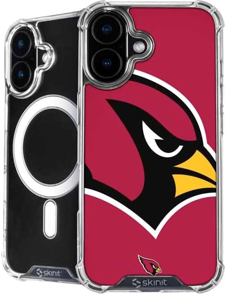 Skinit Phone Case Compatible with MagSafe iPhone 16 - Officially Licensed NFL Arizona Cardinals Distressed Design