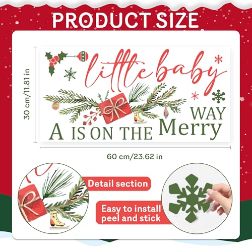 Adorno decorativo Baby Shower A Merry Little Baby miniatura 2