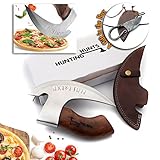 Handmade Viking Pizza Cutter β Carbon Steel Axe Blade with Rosewood Handle & Leather Sheath β Small Kitchen Knife for Pizza, Cooking, Camping & Gift for Food Lovers