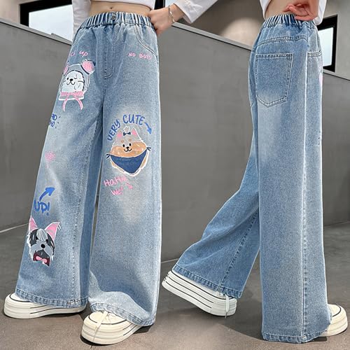 Pantalones vaqueros adolescentes niños para instituto y ocio con cómoda cintura elástica 2