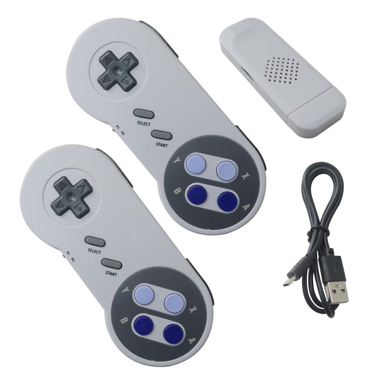 - HEKUTU SF900 Retro Video Game Console TV Stick with 5000+ Games 4GB and 2 Wireless Controllers