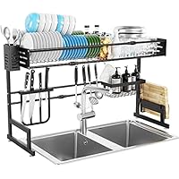 Charcy Over Sink 2-Tier Adjustable Large Dish Drying Rack