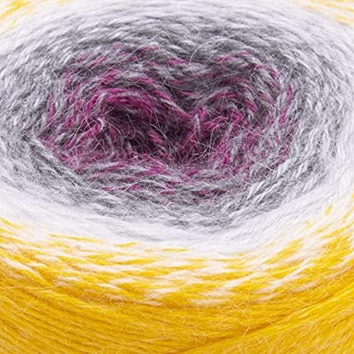 Miniatura 2 de Yarn Art Flowers Alpaca 20% Alpaca 80% Acrílico Peso 8.82 oz Longitud 1028 yardas Multicolor Rainbow Crochet Hilo de invierno Peso 2 Deporte (403)