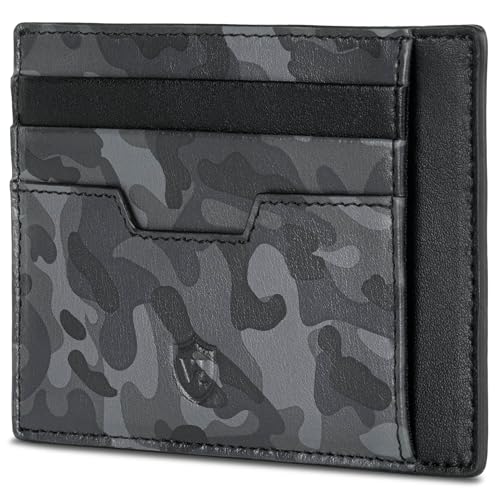 Étui pour cartes RFID homme et femme en cuir véritable de taille S
