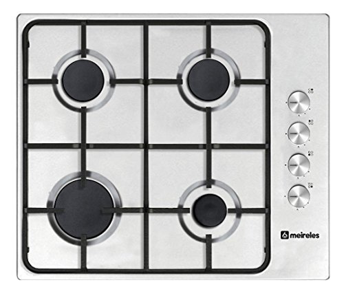Meireles MG 3640 X NAT Integrado Encimera de gas Acero inoxidable hobs - Placa (Integrado, Encimera de gas, Acero inoxidable, Acero inoxidable, Gas licuado del petróleo (LPG), Giratorio)