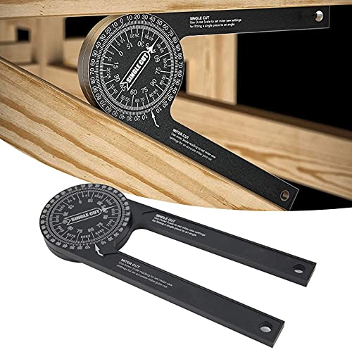 Règle de recherche d'angle, Odomètres en alliage d'aluminium 0~360 ° outil de mesure d'angle de rapporteur pour le travail du bois