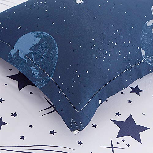 Jqwupup 16881120 Galaxy Space Bedding Twin Boy, Microfiber Planet Boy Duvet Cover Twin Gift thumb #4