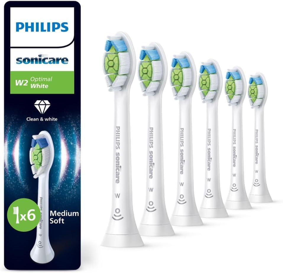 Têtes Philips Sonicare W2 Optimal contre les taches dentaires lot de 6 blanc