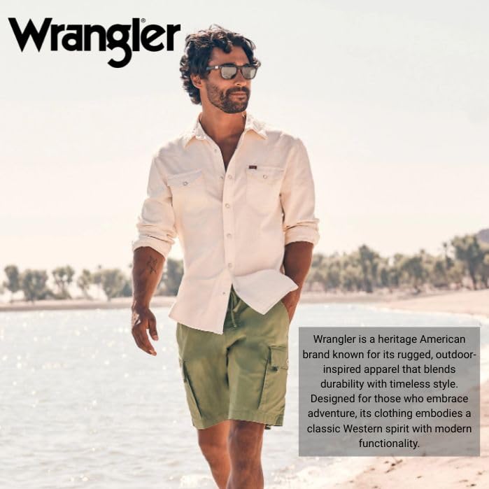 Wrangler Cargo Shorts for Men Big and Tall - Stretch Twill Casual Shorts - image 8