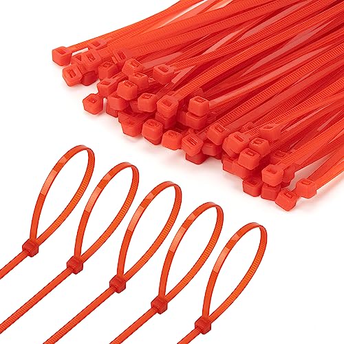 Image of Armpow 6 Inch Red Zip Tie 1000 PCS, 18 Lbs - Small to Medium Zip Tie, Nylon PA66 UV Resistant Cable Tie for Indoor and Outdoor Use - Ideal for bundling and securing objects