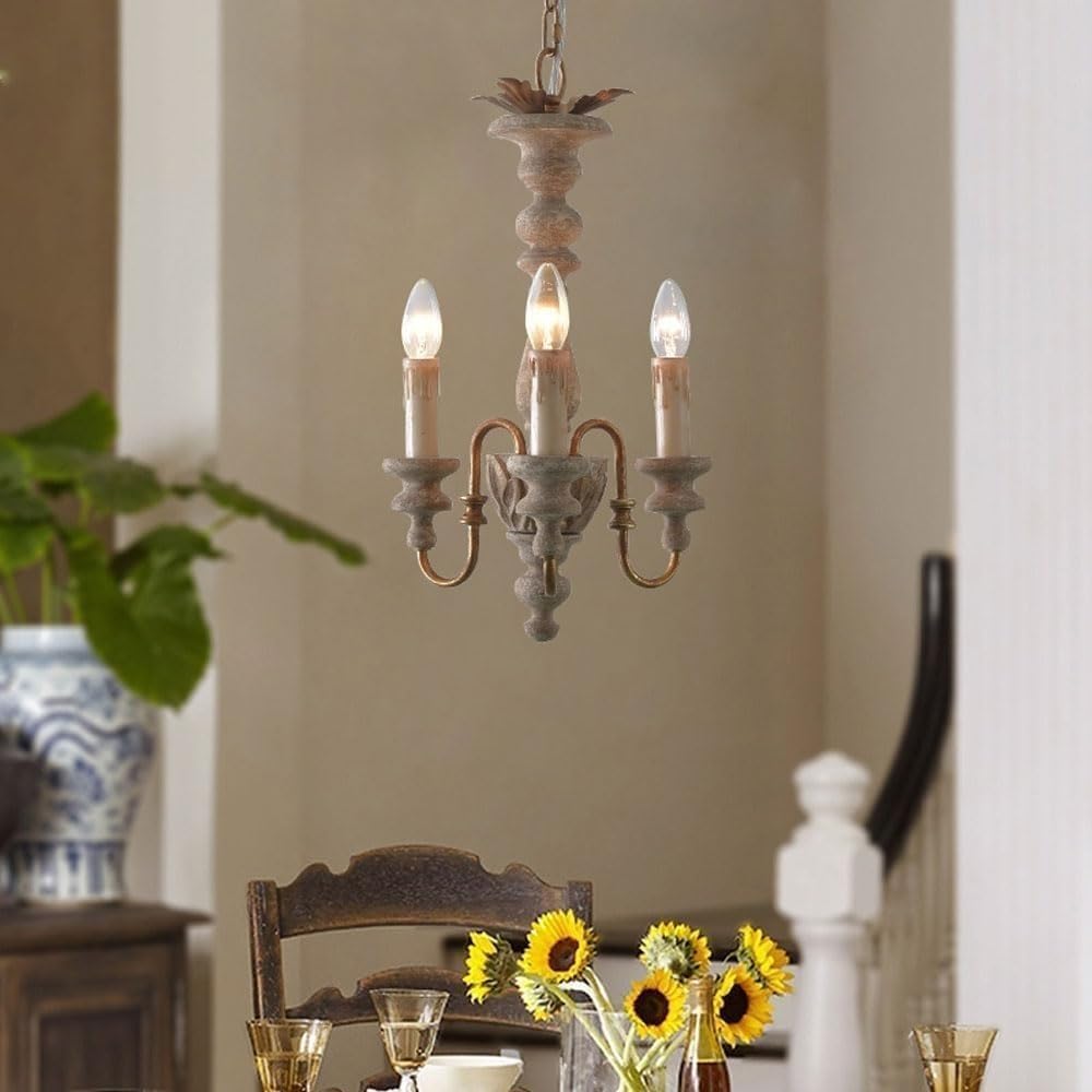 Vintage industrialna lampa wisząca - luksusowa drewniana i metalowa lampa wisząca do salonu, jadalni, sypialni, biura - regulowana końcówka E14