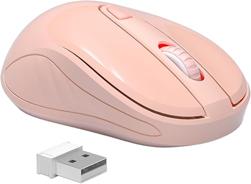 OKIMO Ratón inalámbrico para computadora portátil, mouse con receptor USB, computadora de seguimiento óptico de 2.4 GHz, mouse inalámbrico