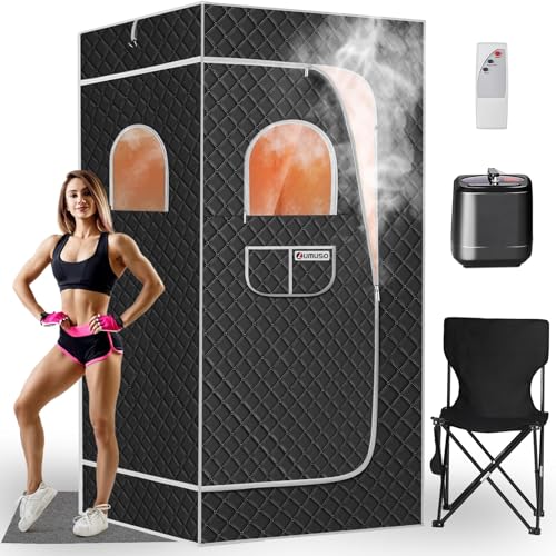 LUMUSO Portable Steam Sauna Box for Home, 1200W Infrared Sauna