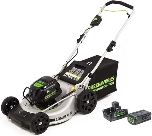 Efficient Commercial 82V 21" Brushless Push Mower with 5Ah Battery and Dual Port Charger (82LM21-5DP)