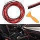 Auto Zierleisten Innen, 10M Car Trim Interior Strips Auto Luftauslass Dekoration Streifen Auto Innenraum Auto Zierleiste DIY Auto Dekorative Streifen Line Flexible Strip (Rot)