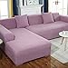 Sofabezug L-Form Moderne Ecksofabezüge Elastische Sofa Abdeckung rutschfest Einfarbiger Dicker Stoff Fleckenabweisend Weich Sofahusse 1/2/3/4 Sitz Sofa Cover