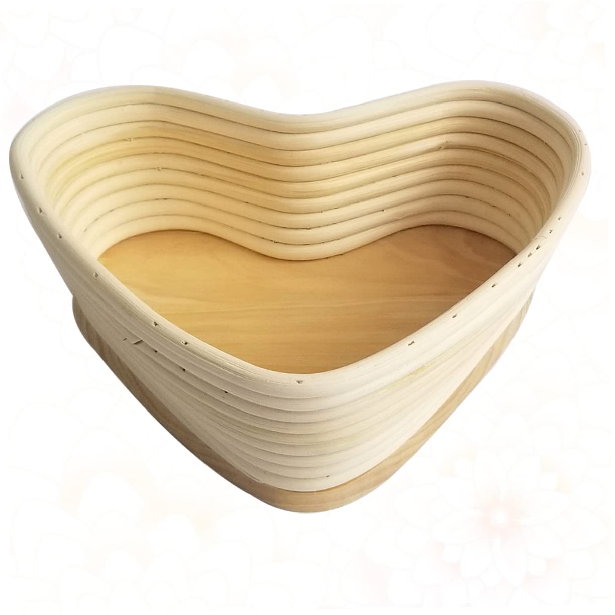 PRETYZOOM 2piezas Cesta De Fermentación De Forma De Corazón Para Hornear Pan Herramienta De Panadería Natural Con Cubierta