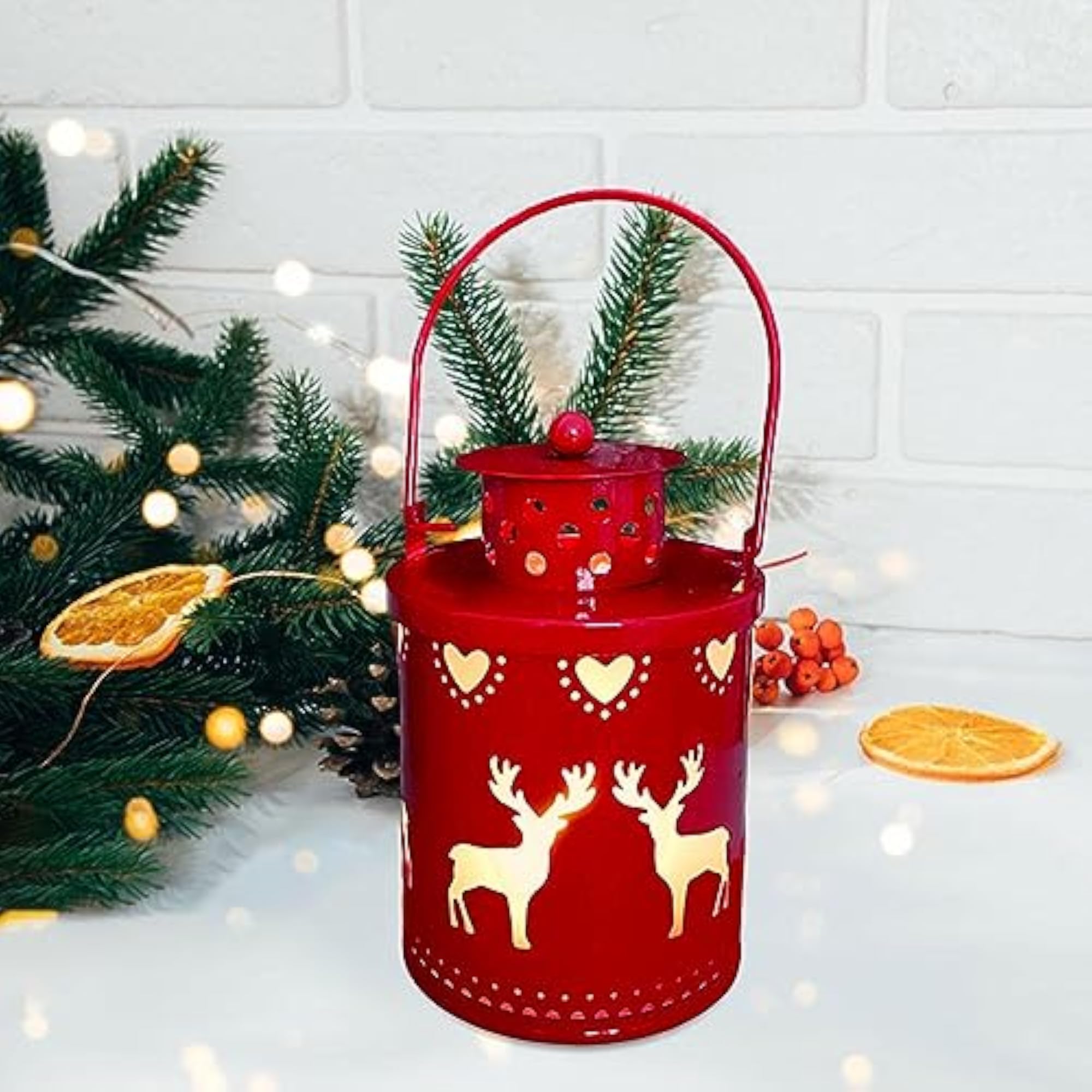 Candle Lantern Christmas Lighted Lantern for Valentine’s Day Party