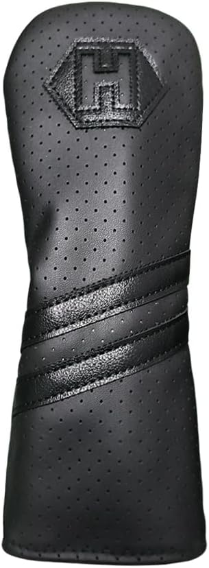 Scott Edward 1/3 Pcs Golf Club Covers, PU Big Number 1 3 5 Golf Headcovers for Driver Fairway and Hybrid Wood Fit Most Brand, Black White Green