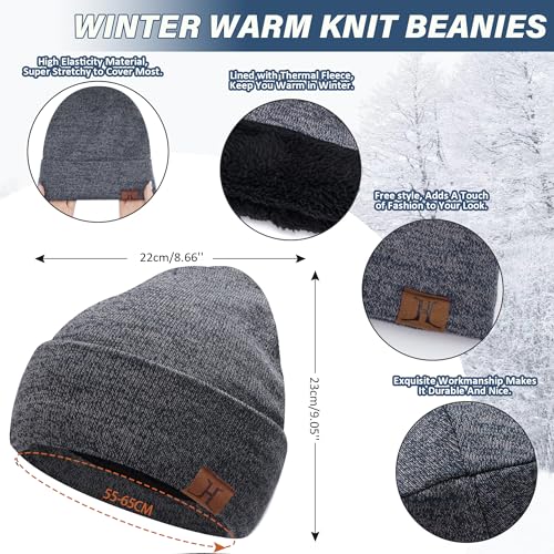 Image of FZ FANTASTIC ZONE Winter Beanie Hats Scarf Touchscreen Gloves for Men Women