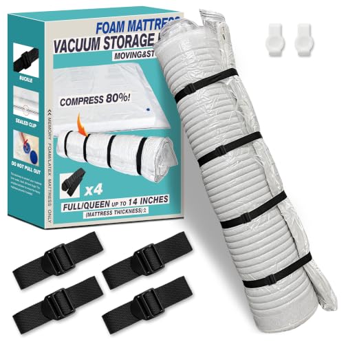Queen Vacuum Sealed Mattress Packing Bag with Adjustable Binding Straps by VacPack - Used condition - US$18.15