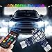 KNOVATET 194 LED Bulbs T10 LED Light Bulb W5W 168 RGB with Remote Control Atmosphere Lights for Car Interior/Map/Dome/Door/License Plate Light Courtesy Lights 4 Pack