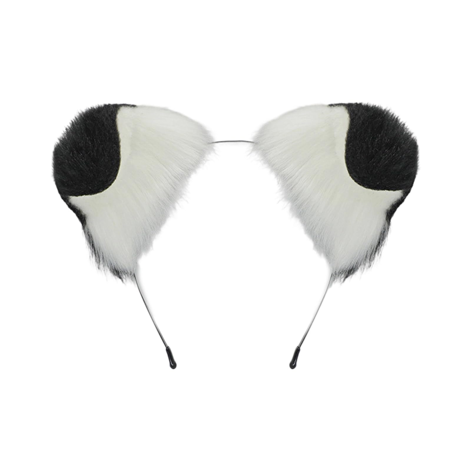 Gaointell Women's Black And White Adjustable Dog Ear Headband Floppy Ears Hair Accessory Fashion Hair Ornament Soft Hairband For Cosplay Party