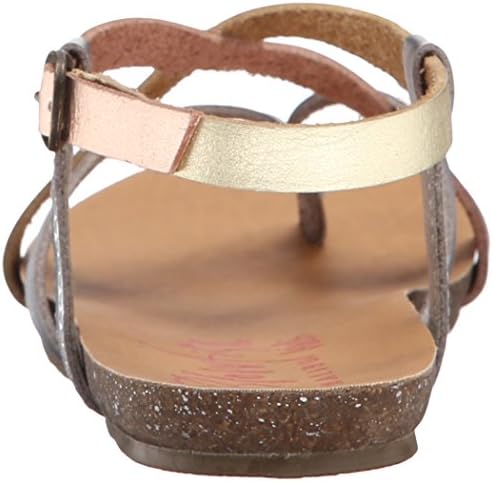 Blowfish Kids Girl's Granola-k Sandal, silver/rosegold/gold dyecut polyurethane, 2 M US Little Kid | Image 2