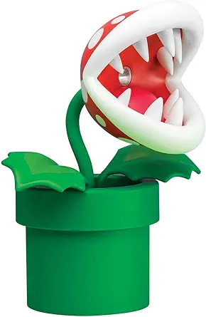 Paladone Super Mario Bros Piranha Plant Lamp, LED Desk Light with Movable Head, Officially Licensed Nintendo Collectible, 33cm Tall USB Powered