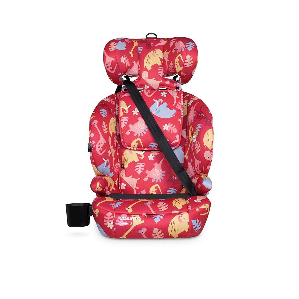 Cosatto Zoomi 3 i-Size Kindersitz ISOFIX 76-150cm (Dino Delite) | ISOFIX Befestigung, 5-Punkt-Gurt, Seitenaufprallschutz und waschbare Bezüge.