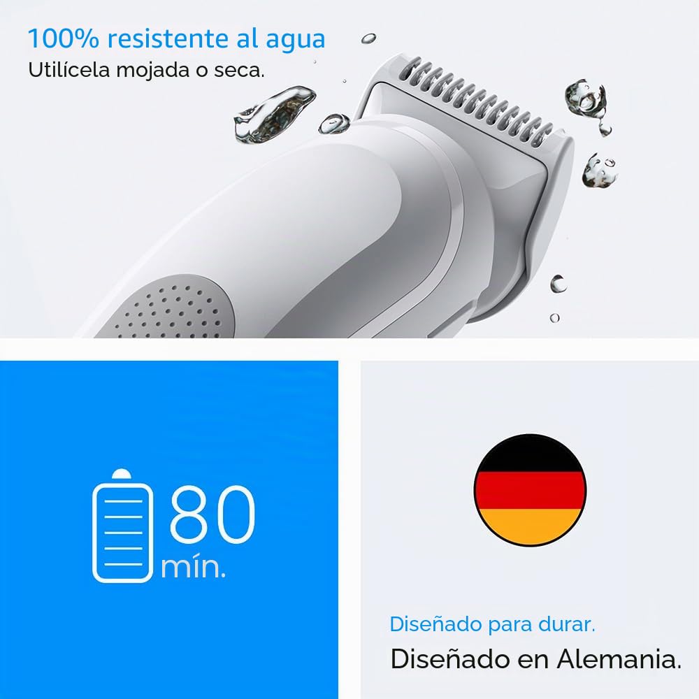 Braun Recortadora de cuerpo Series 3, 3 utensilios de cuidado, tecnología SkinGuard, tiempo de funcionamiento de 80 minutos, suave para zonas sensibles, cuidado y recorte, impermeable, BG3530, gris