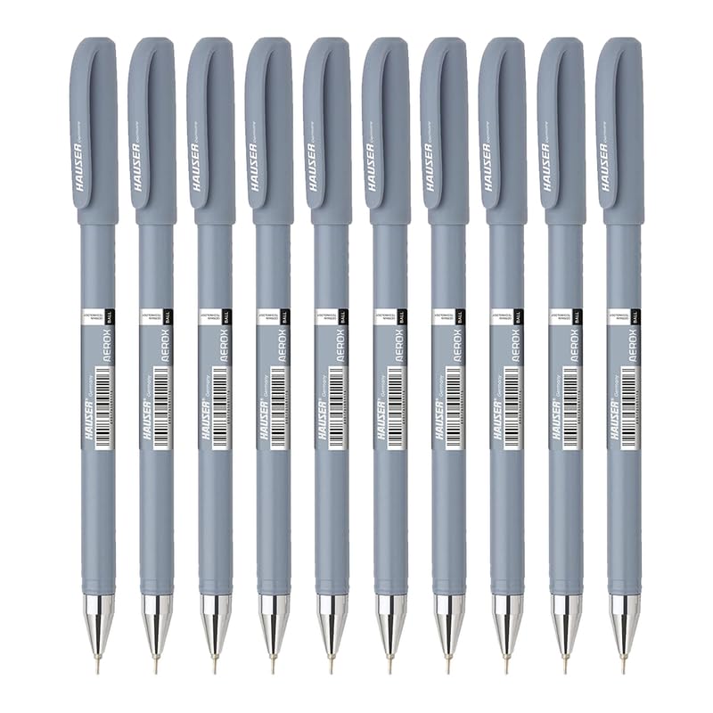 Hauser Aerox Ball Pen | Black Ink, Set Of 10 x 4 Packs