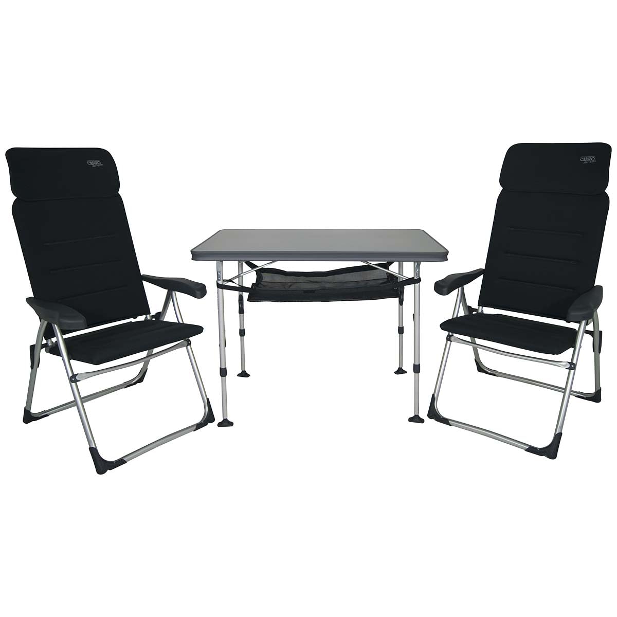 Crespo AA/213 Air-Elite Gris : Ensemble Fauteuils et Table de Camping