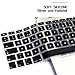HRH Spanish Silicone Keyboard Cover Skin for MacBook Air 13,for MacBook Pro 13/15/17 (with or w/Out Retina Display, 2015 or Older Version),for iMac Older EU Layout Keyboard Protector-Black