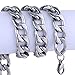 Trendsmax 11mm Mens Boys Curb Cuban Link Chain Silver Tone Stainless Steel Necklace 24inch