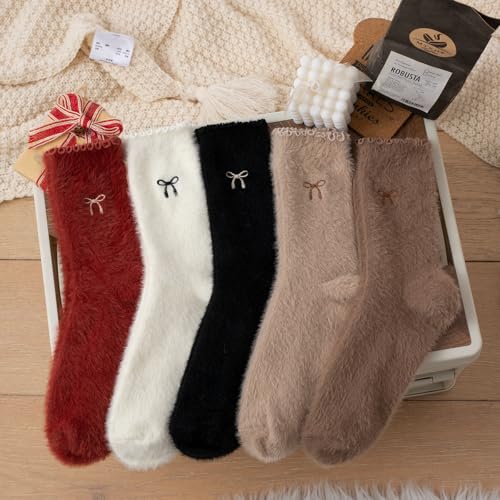 Image of SISOSOCK Cozy Womens Fuzzy Socks,Soft Push Wool Socks,Warm Gifts for Women