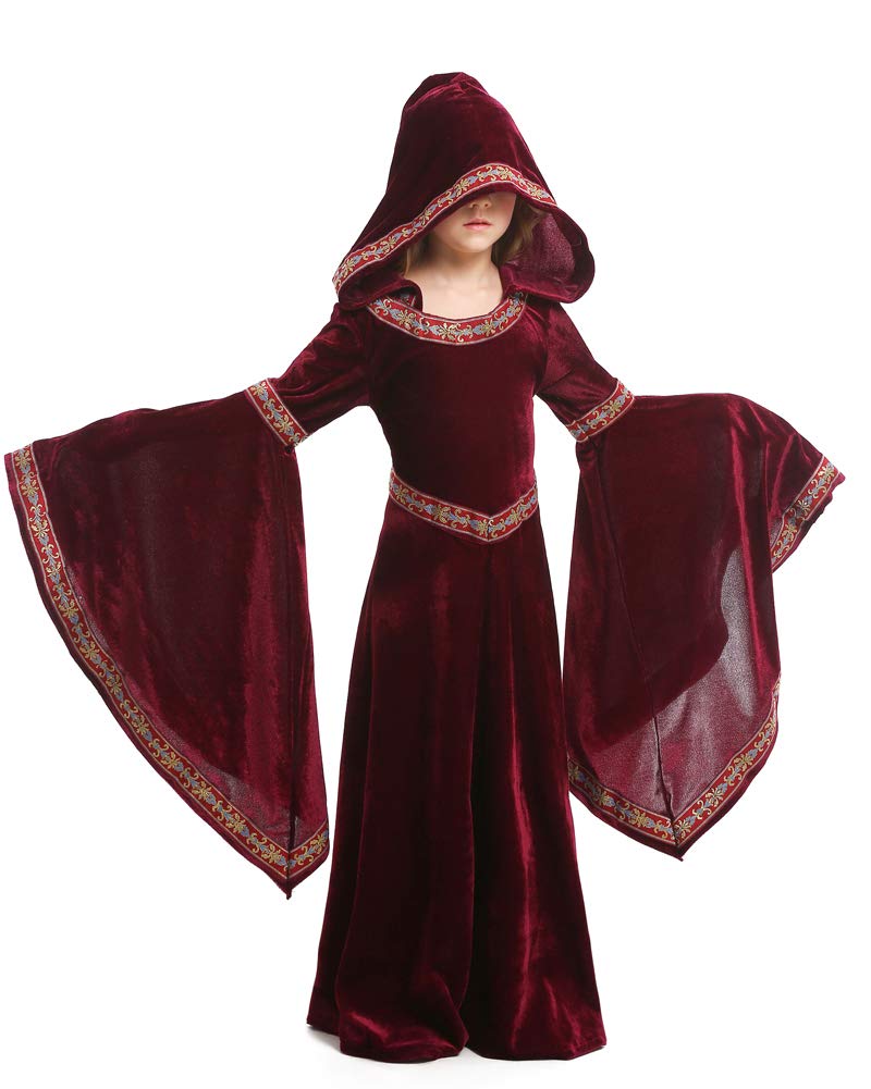 Girls Medieval Renaissance Halloween Costume Vampire Witch Pagan Dress