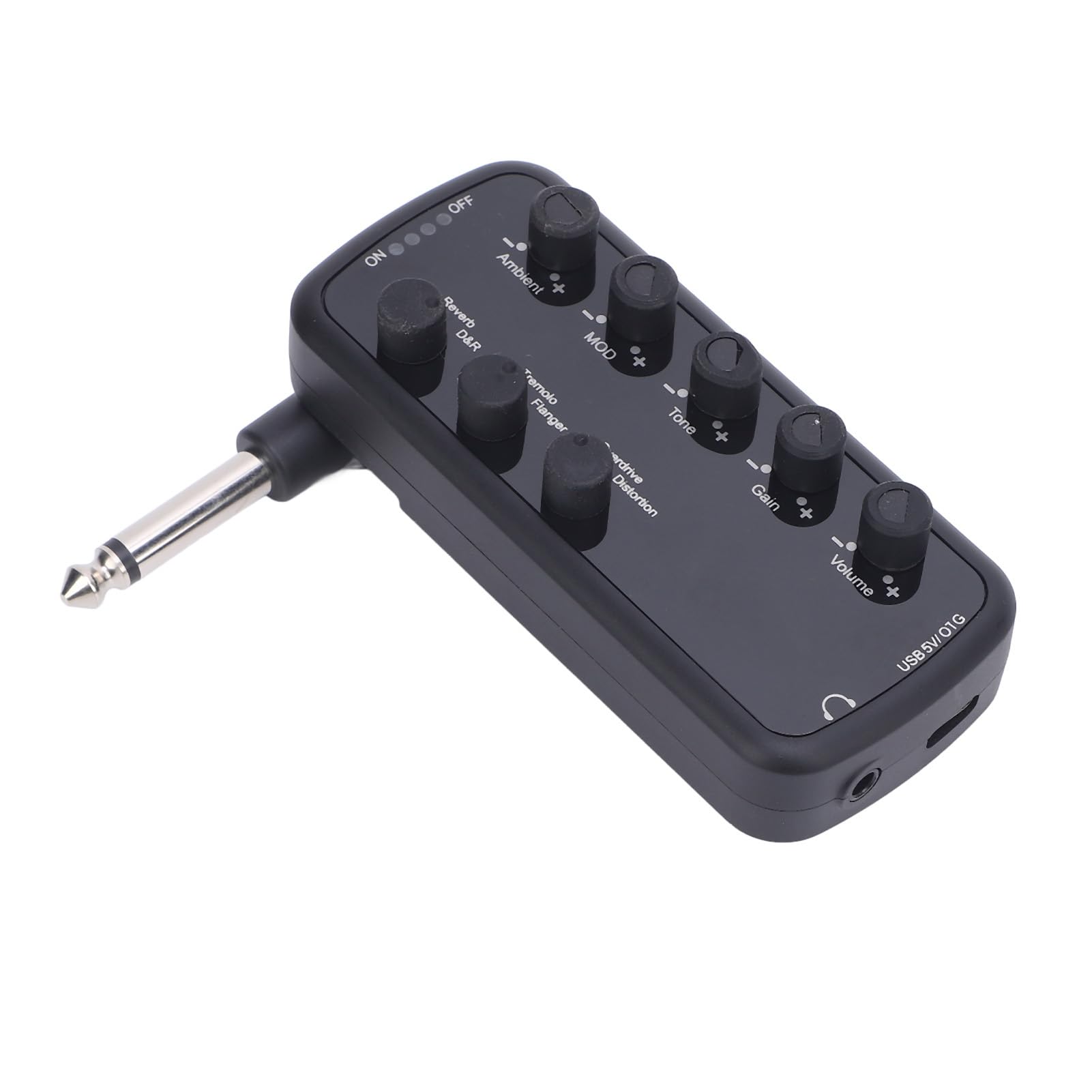 POENVFPO Amplificateur de Casque de Guitare électrique, Explorer Les Possibilités Sonores, la Réverbération Intégrée, Le Trémolo pour Les Guitaristes Acoustiques avec Chœur et Le Retard