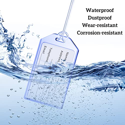 Clear Cruise Luggage Tags with Loops Heavy Duty PVC Tag Suitcases Identification ID Card with Business Card Insert4