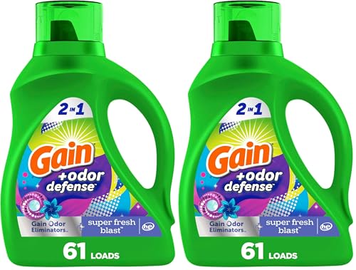 Save 31% on Gain Odor Defense Laundry Detergent Pack of 2