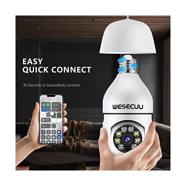 Bulb-Security-Camera-3MP-Bulb-Security-Camera-24GHz360-Security-Cameras-Wireless-Outdoor-Indoor-Full-Color-Day-and-Night-Motion-Detection-Audible-Alarm-Easy-Installation-Compatible-with-Alexa Bulb-Security-Camera-3MP-Bulb-Security-Camera-24GHz360-Security-Cameras-Wireless-Outdoor-Indoor-Full-Color-Day-and-Night-Motion-Detection-Audible-Alarm-Easy-Installation-Compatible-with-Alexa