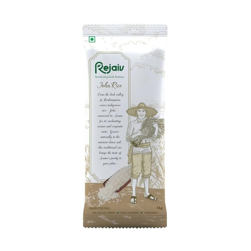 Rejaiv Organic Joha Rice | Aromatic Premium Short-Grain Rice from Assam | Naturally Processed | 1 kg Pack-image-10