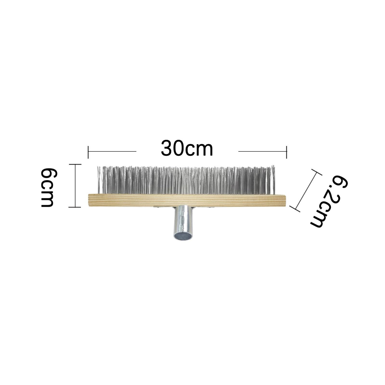 Cepillo de acero inoxidable resistente, limpiador de fuerza industrial para hormigón, suelos de garaje, patios, zonas de piscina y superficies al aire libre