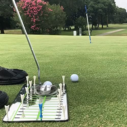 Ajuda para Putting de Golfe, Espelho de alinhamento de taco de golfe de dupla face, Suprimentos de g
