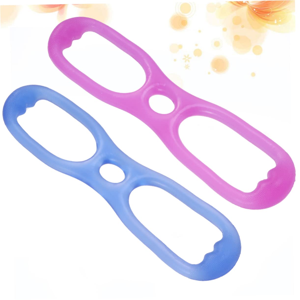 Veemoon 2pezzi Bande Di Resistenza Silicone Per Esercizi Di Yoga Per Allenamento Muscolare e Sviluppo Toracico Blu e Attrezzo Fitness Compatto e Portatile Per Body Building e Palestra