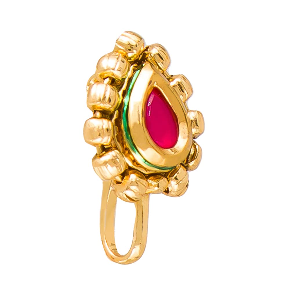 Azai By Nykaa Fashion Stylish Pink Coloured Stone Gold Tone Nose Pin Piercing Jewellery Simple & Elegant Nose Piercing for Women & Girls | Lovely Gift (B0BRBDKYKG) Amazon Price History, Amazon Price Tracker